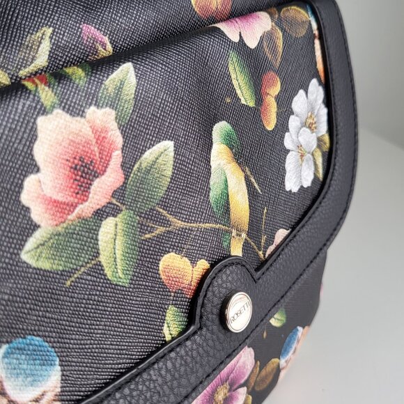 Rosetti Floral Crossbody Bag I Black Bird & Flowers Print I Lightweight - Picture 4 of 10